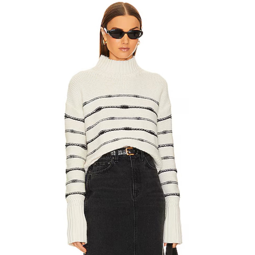 Veronica Beard || Viori Sweater || White & Black || Small